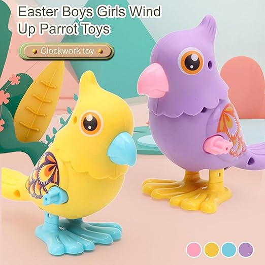 SUPER TOY 3 PEC Jumping Bird Animals Key Operated Wind Up Toys for Toddler Kids Colorful Funny Moving Toys