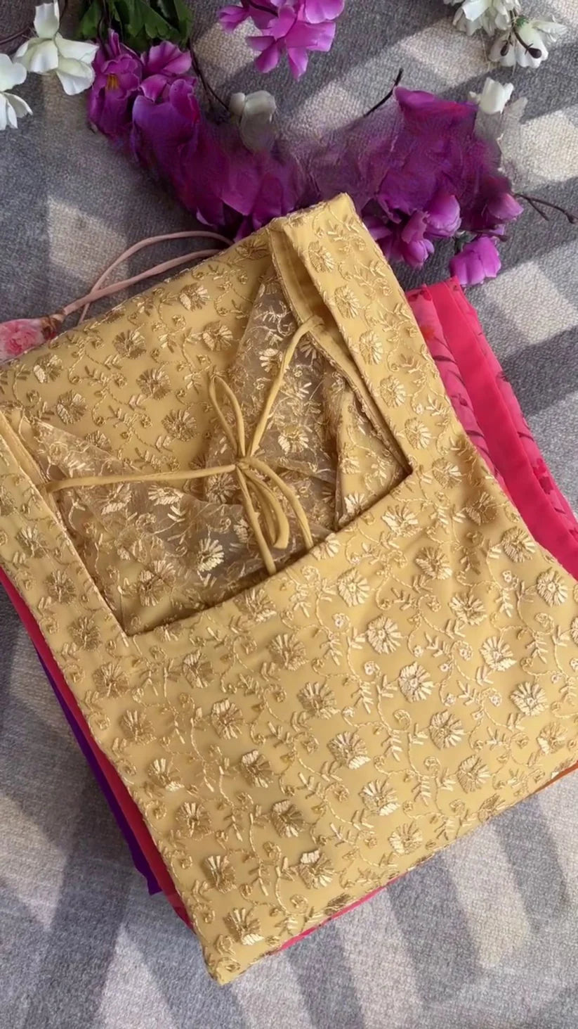 Embroidery work Pure Cotton Purple Kurti