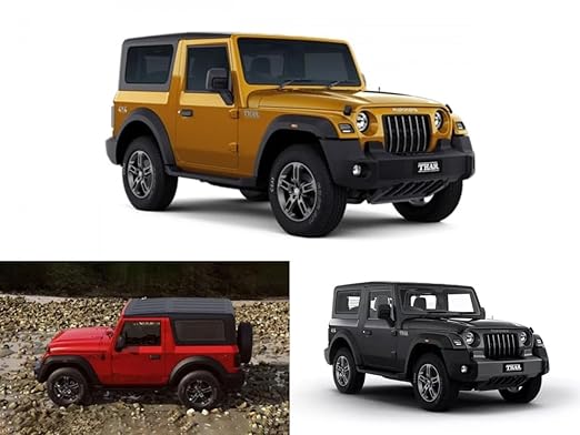 S.S.C. Amazing Pull Back Mahindra Thar 3 Door Jeep DIE CAST Metal Toy for Kids| Wonderful Design and Bold Looks. | Miniature Scaled Models 89, Black