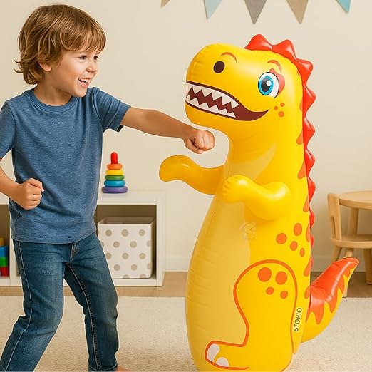 Storio Inflatable Bop Bag Boxing Toy for Kids | Hit Me Punching Bag for Indoor Outdoor Fun | Sports Toy for Boys & Girls