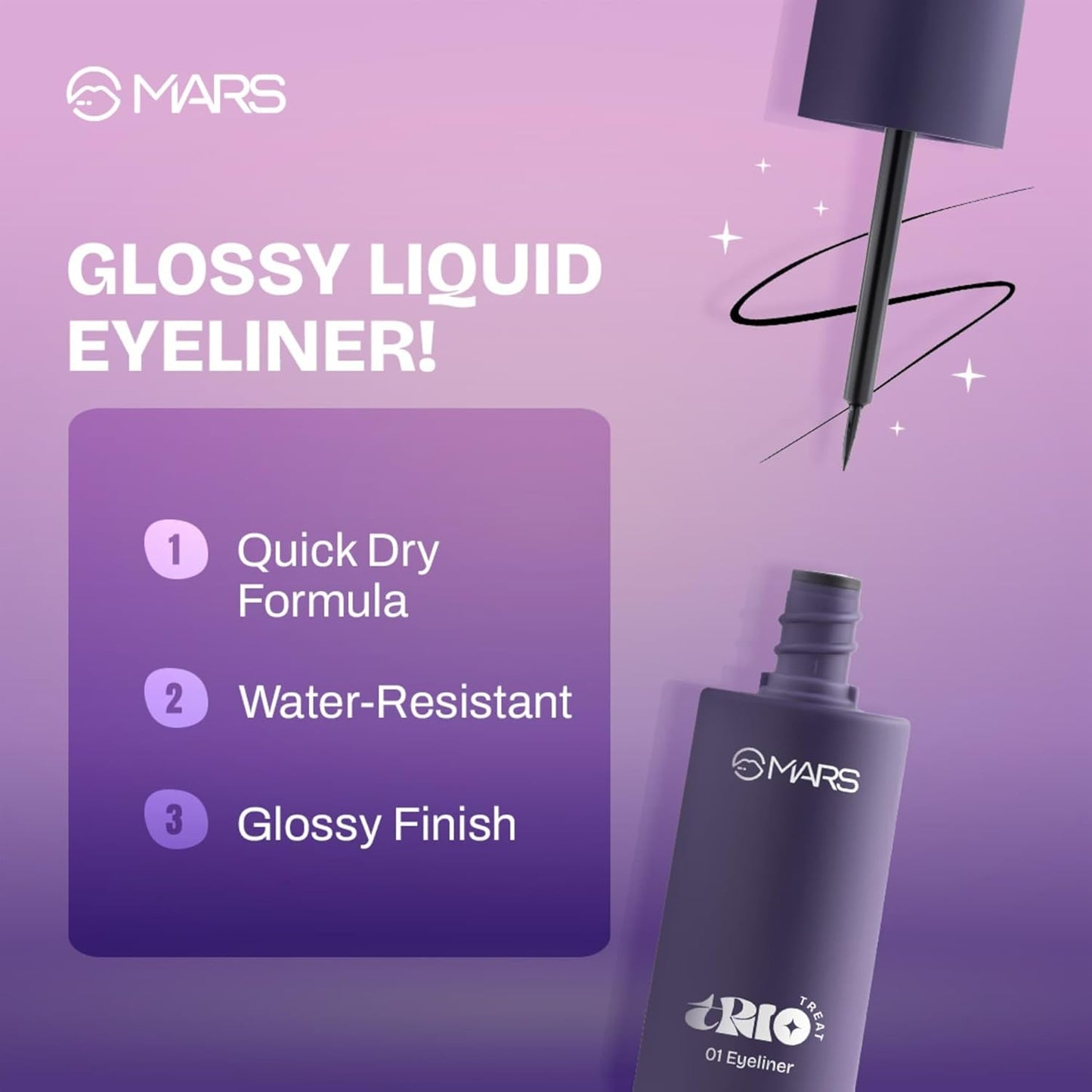 Exclusive Sale MARS TRIO Treat 3-IN-1 Eye Makeup Kit with Eyeliner AK2(5JN)