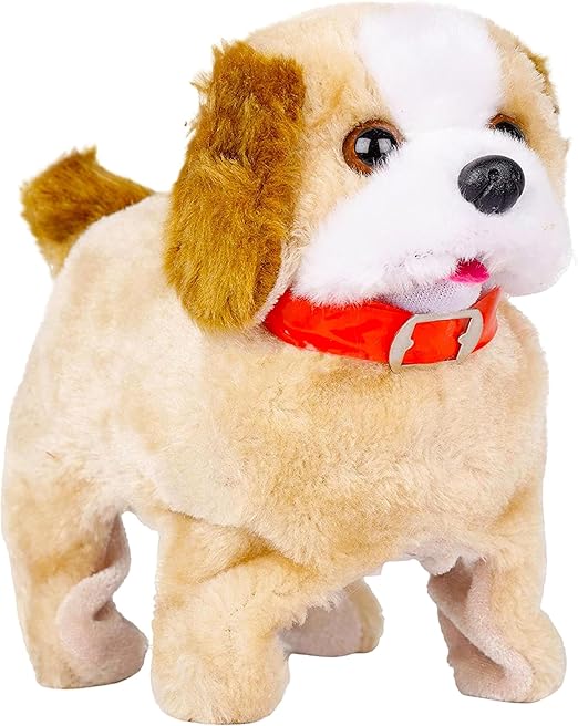 Niku Jumping, Barking and Walking Dog Puppy Soft Stuff Toy for Kids Boys Girls | 2 AA Battery (not Included) | Best Birthday Gift for Baby