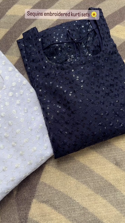 Exclusive Sale Nudy Blue Dress Set with Sequin work only 90/- (JL28-1.3)