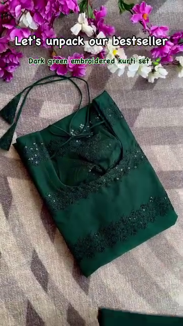 Exclusive Sale Dark Green Designer Dress Set with Sequin work only 90/- (1AG-1.3)