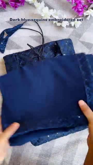 Exclusive Sale Sequin Blue Designer Dress Set with Sequin work only 90/- 2AG2