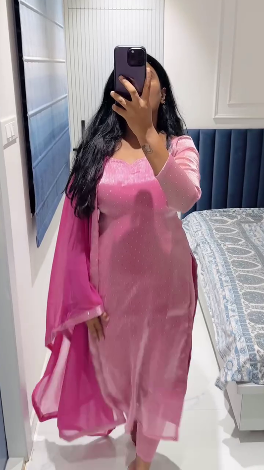 Designer Pink Dress Set only 90/- 2AG6 Exclusive Sale